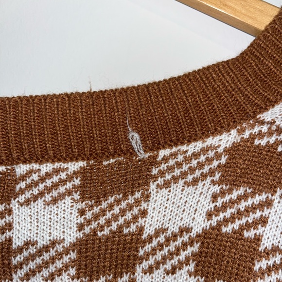 Rust and White Houndstooth Matching Set - Picture 6 of 7